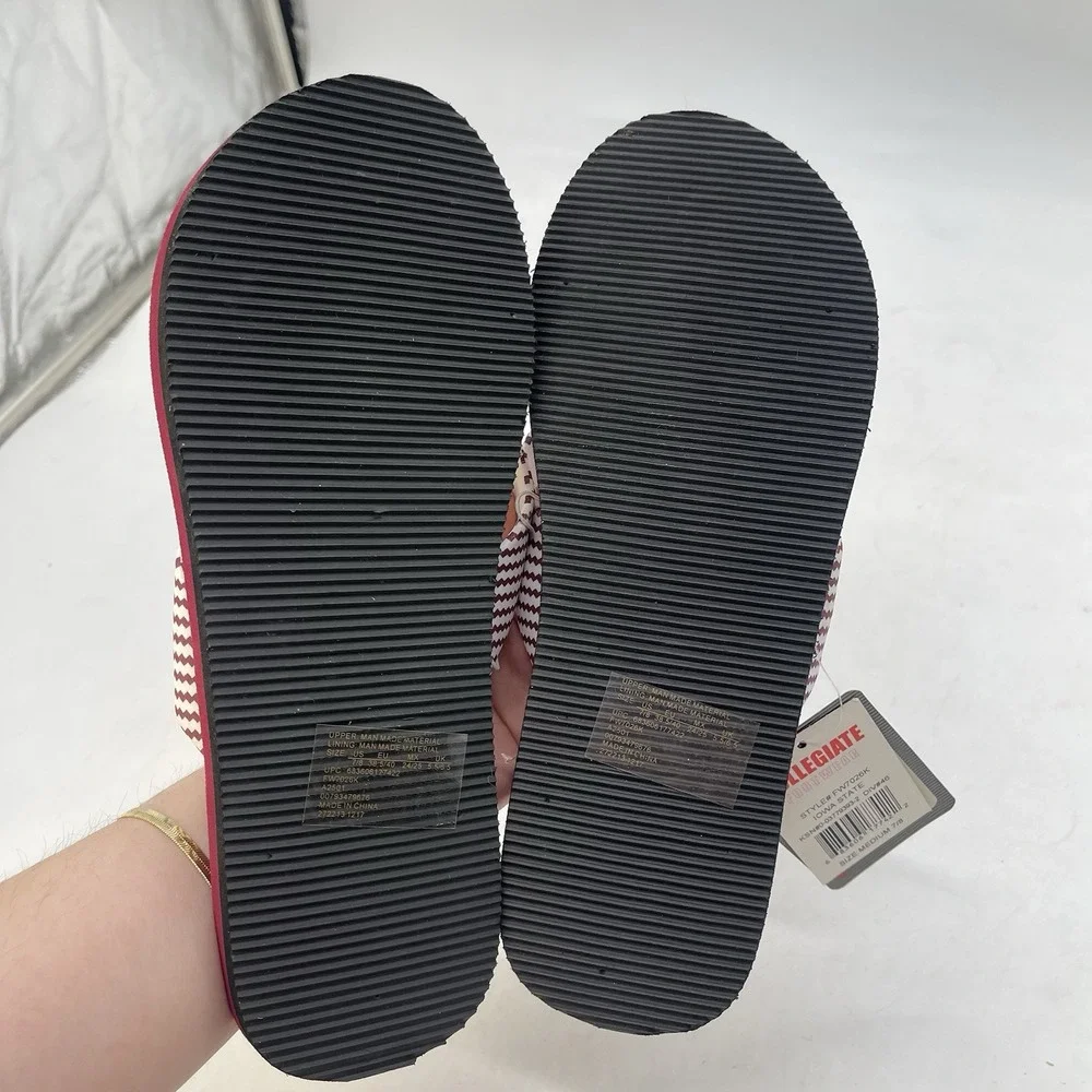 Iowa State Cyclones Ladies Sandals Size 7 Mens 8 Sticker On Bottom